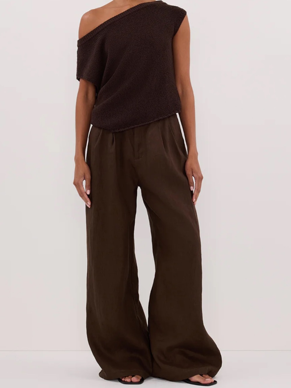 DISSH Holden Bitter Chocolate Linen Pant